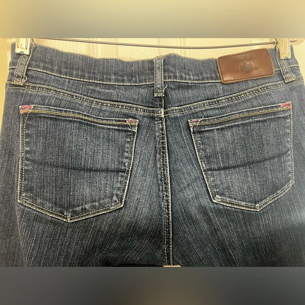 PINK Victoria's Secret Dark Blue Straight Leg Jeans - Picture 12 of 16
